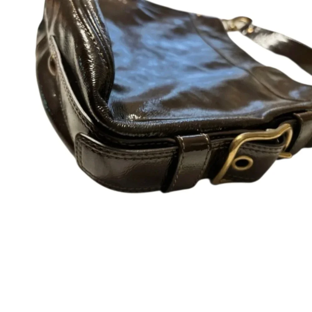 Coach Pre-loved Hobo Patent Leather Shoulder Bag